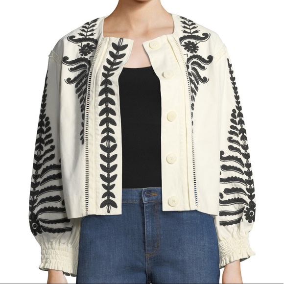 Tory Burch NWT embroidered/beaded jacket size 14 - Picture 4 of 16